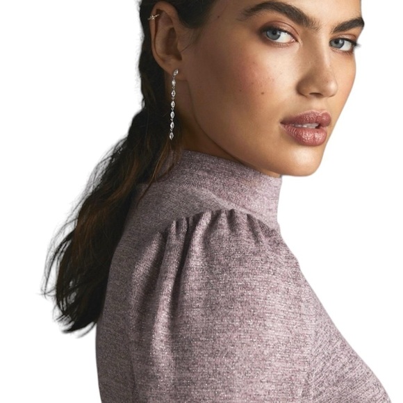 Anthropologie DOLAN Puff Sleeve Mock Neck Top - Picture 4 of 6